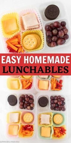 How to make healthy lunchables that your kids will love. Homemade lunchables that you can make at home for less! Easy healthy lunchables for kids or for adults. This is one of my favorite lunchbox ideas! #eatingonadime #lunchrecipes #lunchboxrecipes #lunchables Vbs Meals, Lunchables For Kids, Healthy Lunchables, Homeschool Lunches, Homemade Lunchables, Diy Lunchables, Family Friendly Dinner Recipes, Easy Lunches For Kids, Snack Boxes Healthy