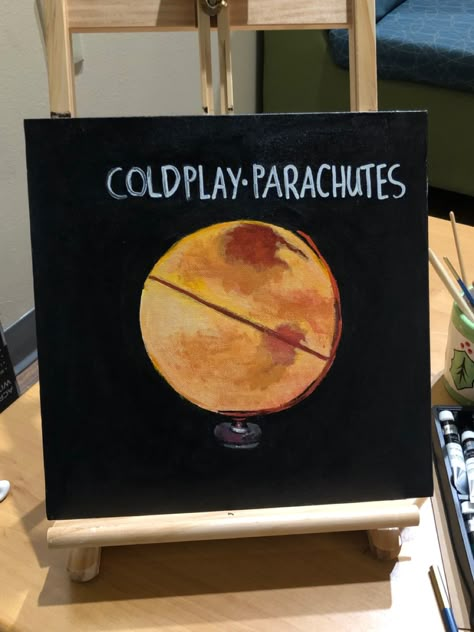 Coldplay Artwork, Coldplay Painting, Parachutes Coldplay, Paintings For Room, Coldplay Art, Coldplay Albums, Cold Play, Coldplay Concert, Cool Room Decor