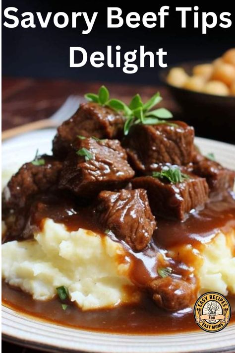 Savory Beef Tips Delight - Recipes Online Tenderloin Tips Recipe, Beef Tenderloin Tips, Tenderloin Tips, Delight Recipes, Beef Tip Recipes, Beef Tenderloin Recipes, Sirloin Tips, Beef Tips, Beef Tenderloin