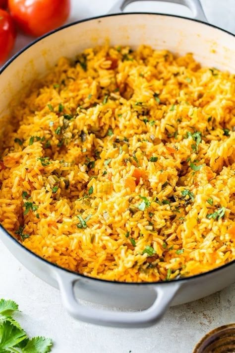 We are big rice eaters in my house and one of my specialties is Latin yellow rice! This is a delicious side dish for any chicken or meat dish! #rice #latinfood #yellowrice #sidedish Sazon Recipe, Dominican Dishes, Yellow Rice Recipes, Foil Pack Dinners, Spanish Foods, Rice Recipes For Dinner, Meat Dish, Rice Side, Rice Side Dishes