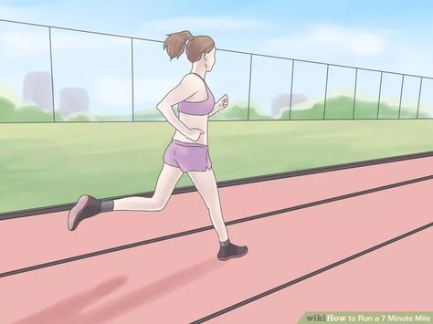 Image titled Run a 7 Minute Mile Step 1 Running Advice, K Tape, Running A Mile, Run Forrest Run, I Love To Run, Run For Your Life, Running Inspiration, Speed Training, Half Marathon Training