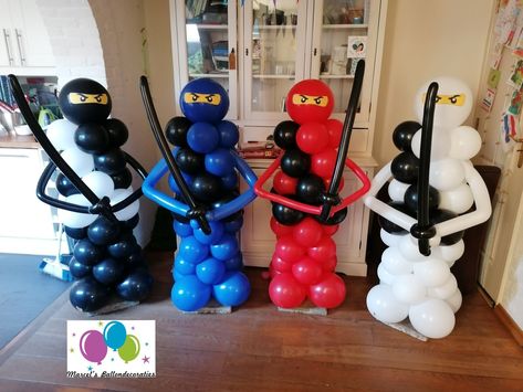 Lego Ninjago Balloons, Ninjago Balloons Decoration, Ninjago Decorations Ideas, Ninjago Birthday Party Decorations, Ninjago Balloons, Ninjago Party Decorations, Lego Ninjago Birthday Party, Ninjago Party Ideas, Ninja Themed Birthday Party