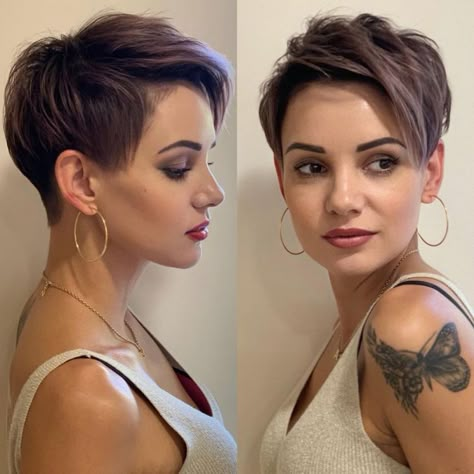 Short Hair Trends, Super Short Hair, Edgy Short Hair, Short Layered Haircuts, Queen Hair, Short Hair Haircuts, Short Hair Styles Pixie, Red Head, Pixie Hairstyles