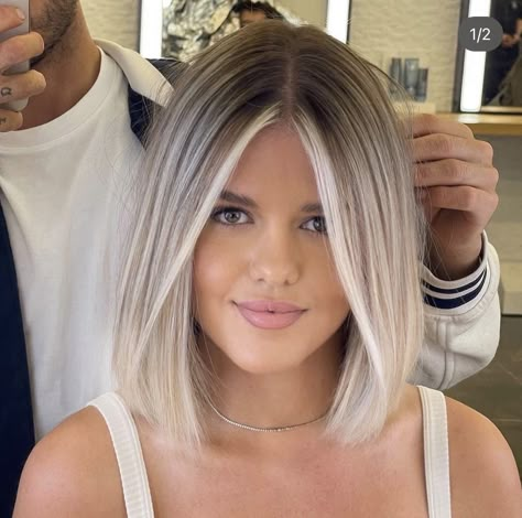 Short Ombre Hair, Blonde Bob Hairstyles, Ash Blonde Hair, Lob Haircut, Balayage Hair Blonde, Blonde Hair Inspiration, Blonde Hair Looks, Trendy Hair Color, Hair Color And Cut