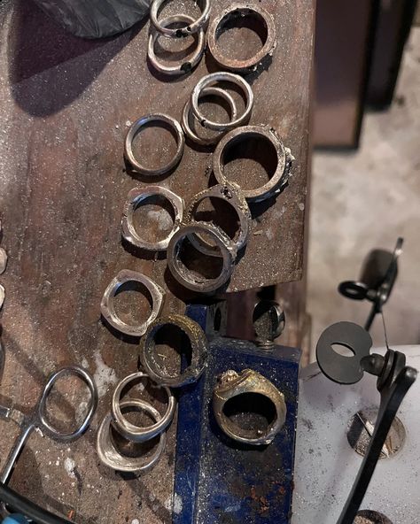 WIP. Lots of sand cast rings to finish up ready for Made on Mayne next Friday. Not gonna lie. My fingers hurt. #madeonmayne2024 #sandcasting #watersedgesilver #sterlingrings #sandcastrings #gemstonerings #southerngulfislandsbc #sapphires #mayneislandlife Cast Rings, Next Friday, Sand Casting, Island Life, Gemstone Rings, It Cast