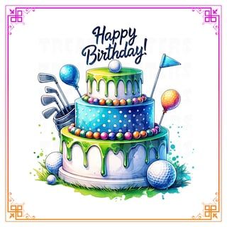 TreatMasters - Etsy Golfer Birthday Wishes, Happy Birthday Golf For Men, Golf Birthday Wishes, Happy Birthday Golfer Funny, Happy Birthday Golfer, Dream Birthday Cake, Happy Birthday Golf, Birthday Cake Clipart, Bday Pictures