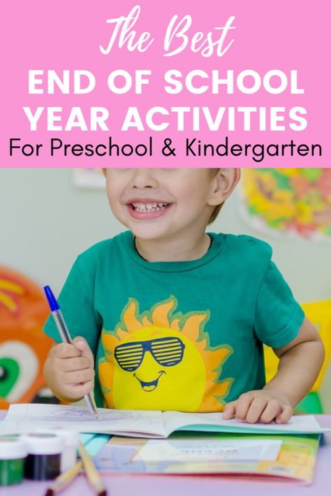 End of School Year Activities for Preschool & Kindergarten - Live Well Play Together End Of School Activities, Home School Preschool, End Of Year Activities, In Disbelief, Graduation Invitations Template, Preschool Graduation, End Of School Year, Activities For Preschool, Preschool Printables