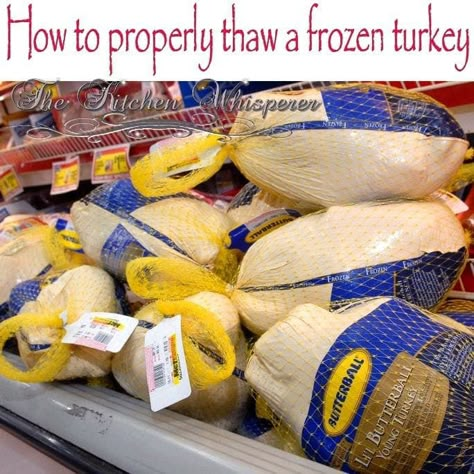 Turkey Defrost Times, Turkey Thaw Time, Thaw A Turkey, Defrosting Turkey, Cooking A Frozen Turkey, Turkey Cooking Times, Thawing Turkey, Thanksgiving Tips, Butterball Turkey