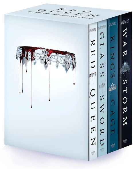 Amazon.com: Red Queen 4-Book Paperback Box Set: Red Queen, Glass Sword, King's Cage, War Strom: 9780063283831: Aveyard, Victoria: Books Red Queen Book, The Red Queen Series, Red Queen Series, Booktok Books, Victoria Aveyard, Storm King, Size 16 Dress, Kagawa, 16 Dress