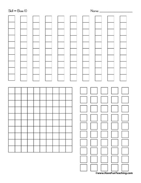 How to teach Place Value Using Printable Base 10 Blocks, students use blocks or numbers to organize numbers into hundreds, tens, and ones on a place value chart. Base Ten… Place Value Blocks Printable, Place Value Blocks, Base 10 Blocks, Place Value Chart, Base Ten Blocks, Have Fun Teaching, First Grade Activities, Base Ten, Tens And Ones