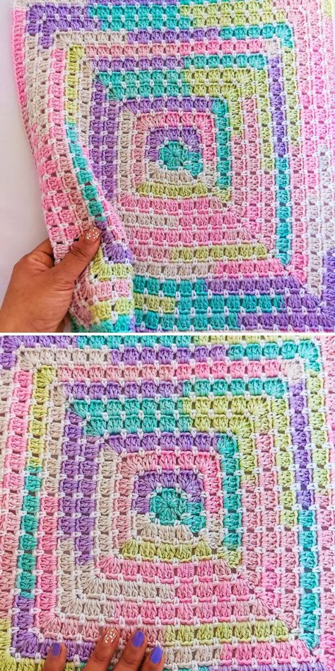 15 Square Baby Blanket Free Crochet Patterns Crocheted Squares, Baby Afghan Crochet Patterns, Crochet Baby Blanket Free, Baby Blanket Free Pattern, Crochet Square Blanket, Crochet Baby Blanket Free Pattern, Granny Square Crochet Patterns Free, Crochet Blanket Pattern Easy, Easy Crochet Baby Blanket