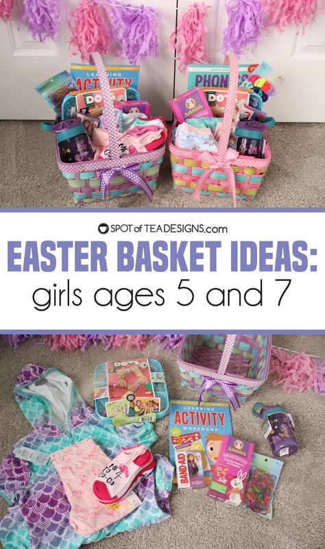 Easter Basket For 7 Year Girl, Easter Basket For 6 Year Girl, Easter Baskets For Girls Age 7, Cute Easter Basket Ideas For Kids, Easter Basket Ideas For Girls Age 8, Easter Basket For 5 Year Girl, Last Minute Easter Basket Ideas, Easter Basket Ideas For 5 Year Girl, Easter Basket For 8 Year Girl