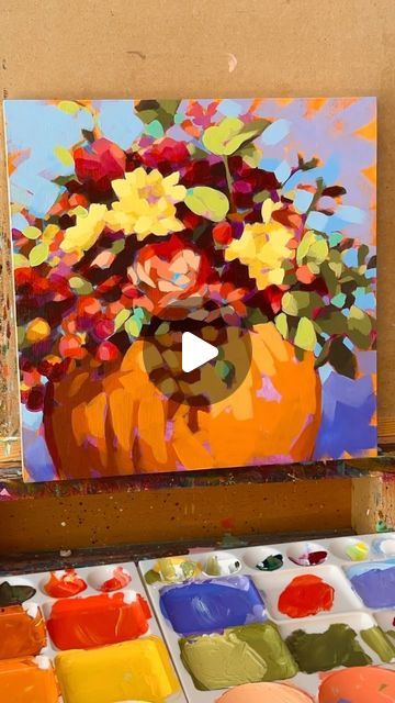 Ali Kay Studio on Instagram: "Fall  always feels like an extra creative time! I love weaving the seasons into my work!" Ali Kay Paint Along, Ali Kay Studio, Ali Kay Art, Pumpkin Creations, Ali Kay, Craft Painting, Live Painting, Autumn Painting, Paint Party