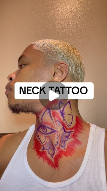 CURLY6ODINK on Instagram: "NECK TATTOO IDEA  #tattoo #tattooartist #houston" Women Full Neck Tattoo, Large Neck Tattoo, Mens Small Neck Tattoos, Middle Of Neck Tattoo, Best Neck Tattoos Men, Cool Neck Tattoos Men, Under Neck Tattoo, Cross Neck Tattoo Men, Boy Neck Tattoos