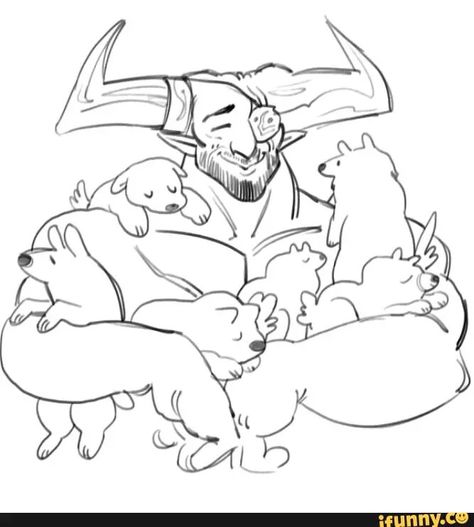 Iron Bull + Puppies = <3 Bunch Of Puppies, Dragon Age Iron Bull, The Iron Bull, Dragon Age Memes, Dragon Age Romance, Iron Bull, Dragon Age 3, Dragon Age Games, Dragon Age Series