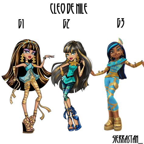 Cleo De Nile Redesign, Monster High G1 Vs G3, Gen 3 Monster High, Monster High Gen 3, Everafter High, Drawing Comics, Monster High Pictures, Monster High Art, Monster High Characters