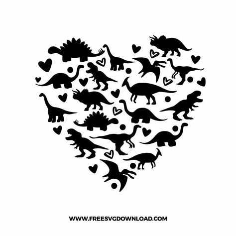 Cricut Svg Files Free, Dinosaur Svg, Cricut Projects Beginner, Dinosaur Shirt, Heart Svg, Cricut Free, Cricut Craft Room, Diy Cricut, Svg For Cricut