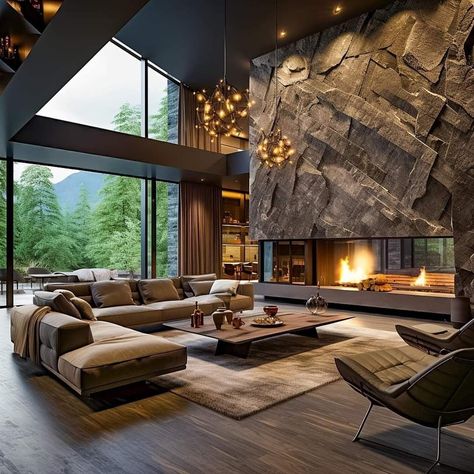 Dröm Hus Planer, Mountain Modern Home, Idea Bedroom, Home Design Interior, Modern Mountain Home, Rustic Home Design, Christmas Room Decor, Bedroom Ceiling, Mountain Homes