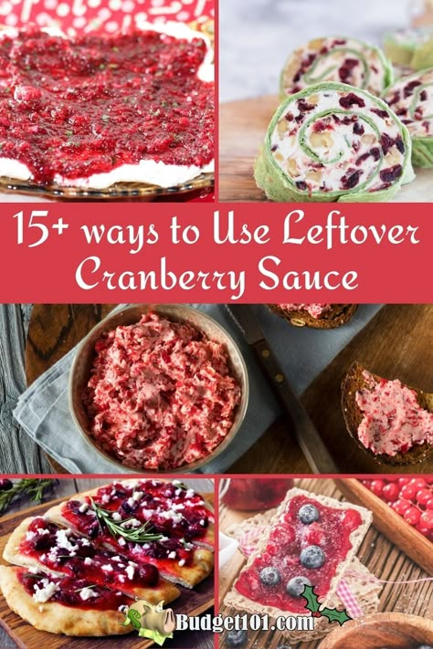 15+ Tasty Ways to Use Leftover Cranberry Sauce 🎄 Don't let that cranberry sauce go to waste, transform it into these amazing appetizers, breakfast, and dessert ideas! #Cranberry #CranberrySauce #Leftovers #LeftoverCranberrySauce #MYO #PremeditatedLeftovers #DirtCheap #Budget101 Cranberry Leftover Recipes, Cranberry Sauce Ideas, Skillet Scones, Leftover Cranberry Sauce Recipes, Cranberry Sauce Bread, Cranberry Sauce Recipe Easy, Leftover Cranberry Sauce Recipe, Bread Thanksgiving, Cranberry Sauce Muffins