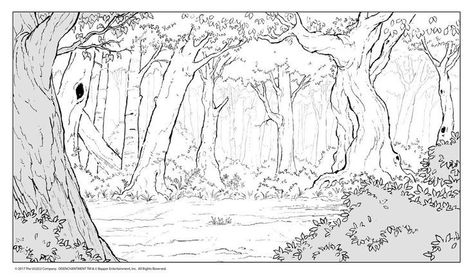 Forest Sketch, Storyboard Drawing, Forest Drawing, Draw Realistic, Nature Art Drawings, Background Designs, Landscape Sketch, Matt Groening, Perspective Art