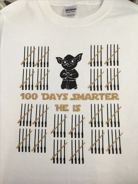 Star Wars 100 Days Of School Shirt, 100 Days Of School Shirt Ideas, School Theme Days, 100th Day Of School Project, 100 Days Of School Shirts, 100 Day Shirt Ideas, 100days Of School Shirt, 100th Day Activities, 100 Days Of School Ideas