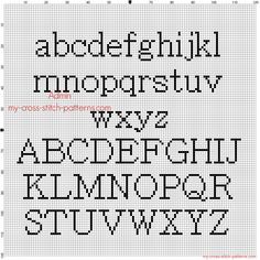 Cross stitch alphabet Batang all letters free pattern download Cross Stitch Alphabets, Cross Stitch Letter Patterns, Cross Stitch Alphabet Patterns, Cross Stitch Fonts, Cross Stitch Letters, Embroidery Alphabet, Small Cross Stitch, Pola Kristik, Embroidery Letters