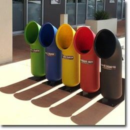 Recycling Bin Ideas, Recycle Bins, Recycling Station, Litter Bin, Green School, Recycling Center, Bar Games, Landscape Design Plans, Sustainable Art