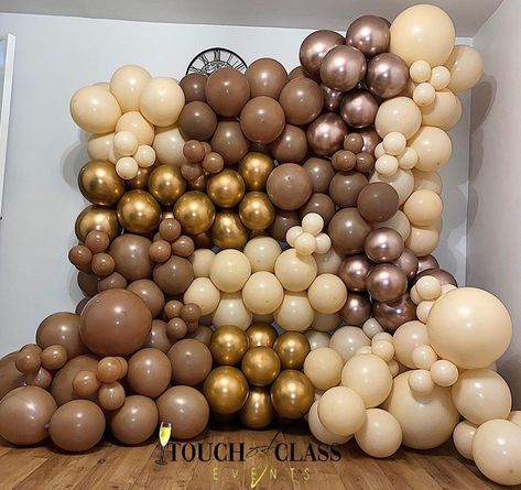 Shades Of Brown Party, Neutral Balloons, Balloon Garland Ideas, Balloons Wall, Balloon Walls, Martini Party, Birthday Glam, Brown Wall Decor, Avocado Baby