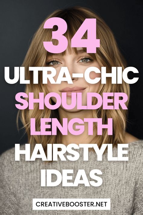 31 Bold Shoulder Length Hairstyle Ideas for Every Mood in 2025 – CreativeBooster Haircuts 2025 Trends, Hairstyles 2025 Trends, Textured Shoulder Length Hair, Shoulder Length Hairstyle Ideas, Bold Balayage, Shoulder Length Hairstyle, Above Shoulder Length Hair, Shoulder Haircut, Lob Styling