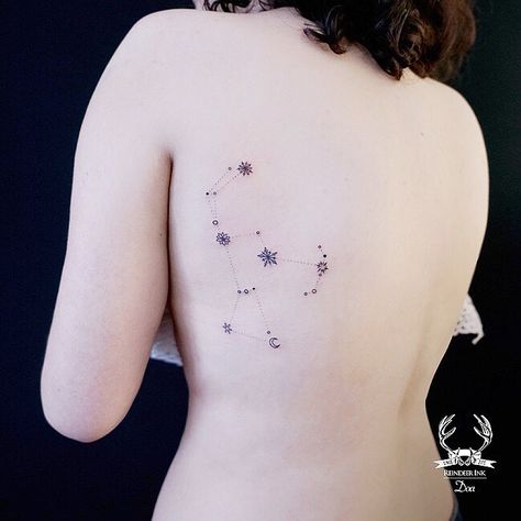 Doodle Tattoo Ideas, Orion Tattoo, Celestial Tattoos, Gemini Tattoos, Everything Tattoo, Astronomy Tattoo, Henna Ink, Flowers Tattoos, Needle Tattoo