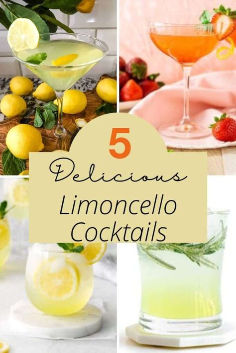 Drinks With Lemoncello, Lemonchello Drinks, Italian Limoncello Recipe, Limoncello Drinks, Limoncello Cocktail, Vodka Recipes Drinks, Limoncello Spritz, Limoncello Cocktails, Limoncello Recipe