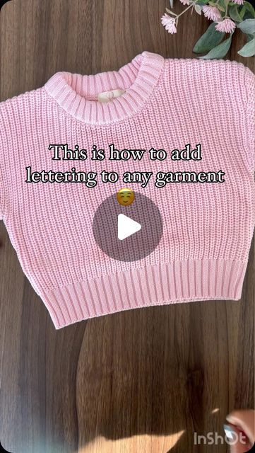 Hand embroided personalised sweaters - Pixie&Me on Instagram: "Save this video and give it a try! You can do this stitch on almost anything!!   Comment DAISY to be sent the link to our DIY Embroidery kits.  We share tutorials like this on how to simply learn embroidery! This is a great outlet if you’re finding you want a creative project but not sure what! THIS …IS….IT!   💜💜💜💜💜💜💜  Renee  #chainstitch #learntoembroider #nameknits #learnchainstitch #simpleembroidery #howtoembroider" Embroidery Sweaters Diy, Yarn Embroidery On Sweater Tutorial, Iron On Letter Patches Sweatshirt Ideas, Hand Stitch Applique, Crochet Sweater Embroidery, How To Sew Embroidery, Pixie Clothing Style, Knit Sweater Embroidery Diy, Diy Hand Embroidery Tutorials