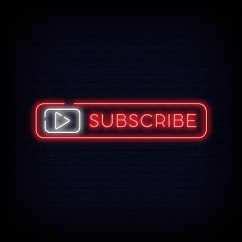 Subscribe button neon signboard for yout... | Free Vector #Freepik #freevector #design #light #button #retro Subscribe Photo, Banner Youtube 2048x1152, Subscribe Logo Png, Youtube Logo Png, Banner Template Photoshop, यूट्यूब लोगो, Instagram Logo Transparent, 2048x1152 Wallpapers, Youtube Video Ads