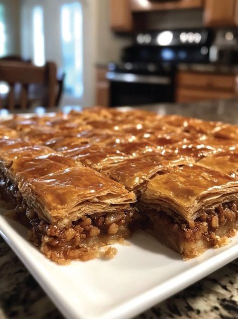 Vegan Baklava Recipe Vegan Baklava, Bacon Crisps, Vegan Greek, Vegan Sweet Treats, Baklava Recipe, Phyllo Dough, Cinnamon Bread, Vegan Ice Cream, Agave Nectar