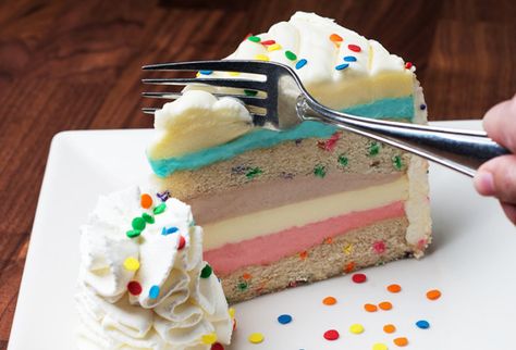 Cheesecake Factory Is Releasing A Funfetti Flavor, So It's Time To Celebrate Cheesecake Factory Birthday, Unique Cheesecake Flavors, Celebration Cheesecake, Unique Cheesecake, Copycat Cheesecake Factory, Funfetti Cheesecake, National Cheesecake Day, Birthday Cake Design Ideas, Cheesecake With Chocolate