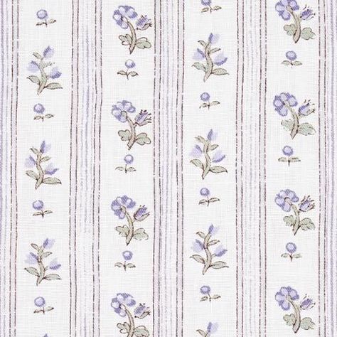 Cabanon Stripe - Violet Fabrics | Schumacher Hand Printed Textiles, Medieval Tapestry, Toile Fabric, Floral Branch, Stripe Fabric, Scale Design, Pattern Play, Striped Fabrics, Outdoor Fabric