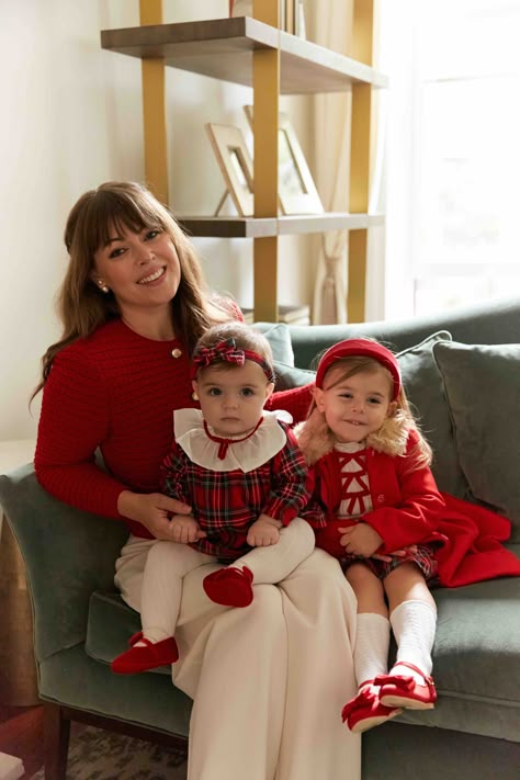 Red Family Outfits For Pictures, Christmas Clothing Ideas For Pictures, Christmas Eve Family Outfits, Casual Christmas Picture Outfits, European Christmas Outfit, Janie And Jack Girl Outfits, Red Christmas Family Outfits, Janie And Jack Christmas, Red Family Christmas Pictures