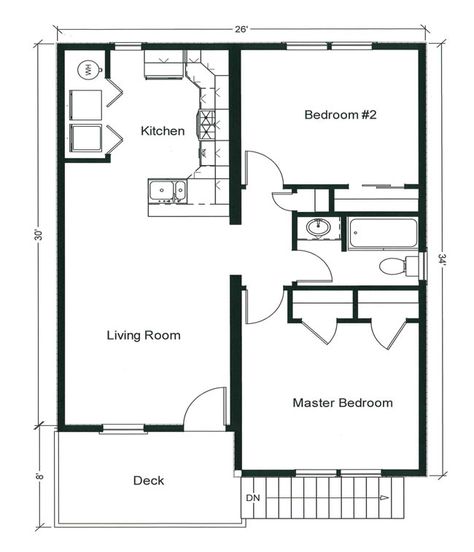 2 Bedroom Bungalow Floor Plan | ... plan and two generously sized bedrooms, plus an 8' x 13' open deck Two Bedroom Bungalow Floor Plans, 1 Bedroom Bungalow Floor Plans, 1000 Sqft House Plans Open Floor, 2 Bedroom One Bath Floor Plans, 2 Bed Bungalow Floor Plan, Two Bed Floor Plan, Two Bedroom House Design Plans, Two Bedroom Open Floor Plan, 2 Bed House Plans Open Floor