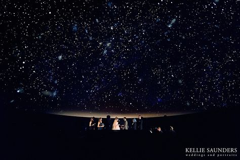 Planetarium wedding photos, michigan science center planetarium ceremony Planetarium Wedding, Starry Wedding, Stars Wedding, Galaxy Wedding, Starry Night Wedding, Masquerade Wedding, Celestial Wedding, Night Wedding, Space Wedding