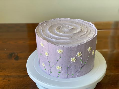 Birthday 21 Cake, Tort Baby, Lavender Cakes, Pasteles Aesthetic, Ballerina Birthday Cake, 21 Cake, Nature Cake, Half Birthday Cakes, Picnic Cake