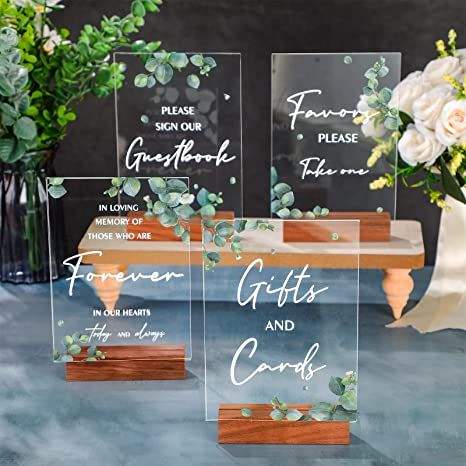 Nature Themed Wedding, Gift Table Wedding, Sign For Wedding, Wedding Reception Signs, Laser Cut Wood Crafts, Signing Table Wedding, Reception Signs, Calligraphy Wedding, Clear Card