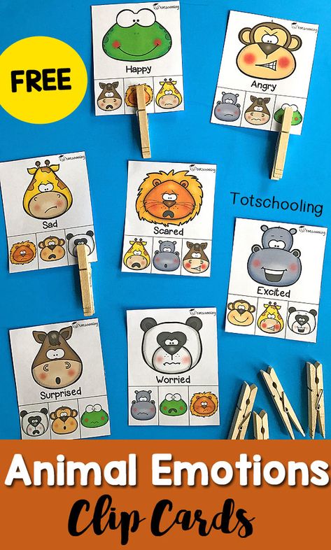 Circle Time Emotion Activities, Emotions Sorting Activity, Big Feelings Activities, Emotions Circle Time Activities, Activities For Emotions, Emotions Preschool Activities, Animal Emotions, Feelings Preschool, Emotions Preschool