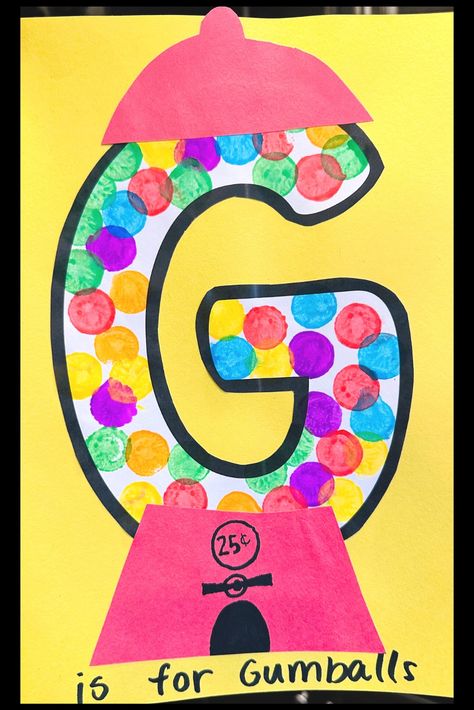 These letter of the week crafts are a fun way for toddlers, preschool, pre-k, or kindergarten kids to learn their alphabet and letter sounds. Craft For Letter G Preschool, G Letter Preschool, Letter Gg Crafts For Preschool, G Letter Activities For Preschool, G Craft For Preschool, The Letter G Preschool, G Is For Preschool, G Projects For Preschool, Lowercase G Craft