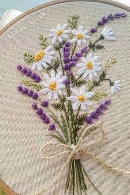 Sulaman Pita, Embroidery Stitches Beginner, Hand Embroidery Patterns Flowers, Floral Embroidery Patterns, Basic Embroidery Stitches, Pola Sulam, Embroidery Stitches Tutorial, Hand Embroidery Projects, Hand Embroidery Flowers