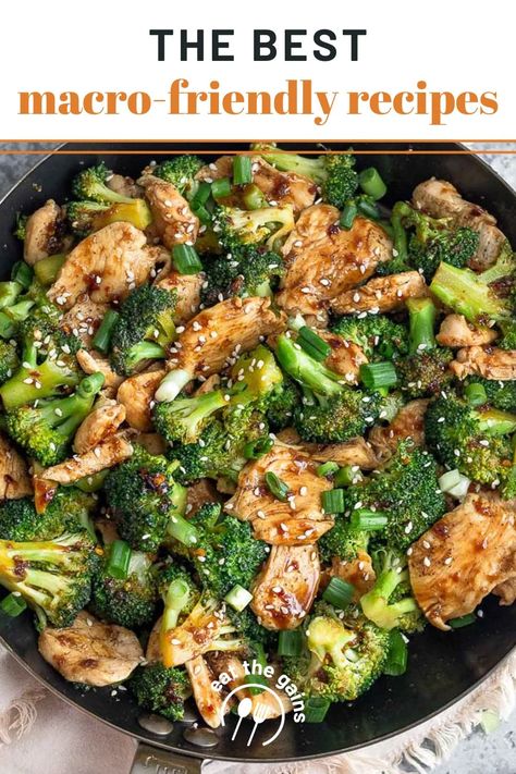 Weeknight Dinner Chicken, 10 Minute Dinner, Macros Diet Recipes, Keto Stir Fry, Macro Meal Plan, Macro Nutrition, Macros Diet, Macro Friendly Recipes, Macro Meals