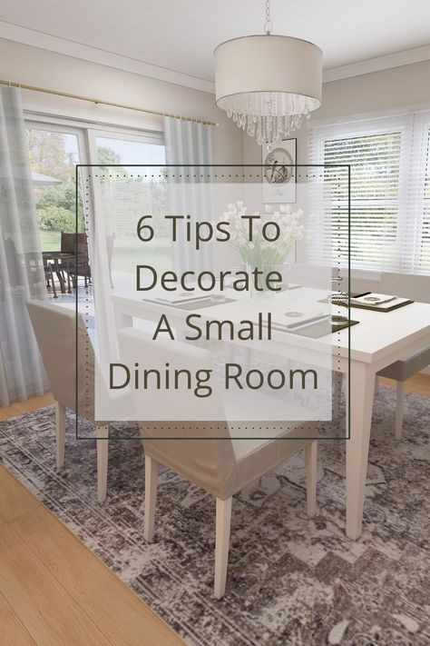 When a house has a small dining room, decorating it can be a challenge. There are a few things you should keep in mind when decorating a small room. Of course you want to make your small dining room just as beautiful and welcoming as a large dinning room would be. I've put together some things to keep in mind when decorating your space. Check out my tips to make the most of your dining room.  #smalldiningroom #diningroom #edesign Small Dining Room Decor, Tiny Dining Rooms, Dining Room Wall Color, Dining Room Colour Schemes, Dining Room Layout, Dining Area Decor, Dining Room Decor Modern, Small Dining Room, Apartment Dining Room