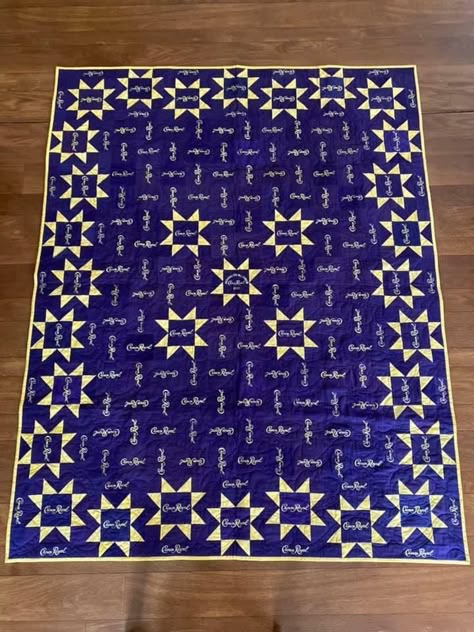 What To Make Out Of Crown Royal Bags, Royal Crown Quilts, Things To Make With Crown Royal Bags, Crown Royal Rag Quilt, Crown Royal Bag Quilt Ideas, Crown Royal Quilts Ideas, Crown Royal Bag Quilt, Crown Royal Quilts, Crown Royal Quilts Ideas Patterns