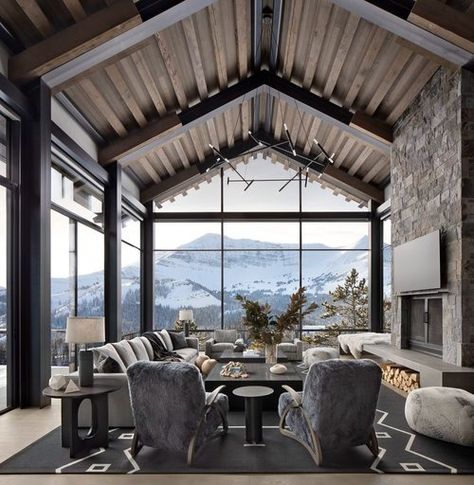 Yellowstone Club Home — Big Sky Build Alpine Cabin, French Chalet, Brasada Ranch, Yellowstone Club, Swiss Chalet, Ski Club, House Viewing, Style Cottage, St Moritz