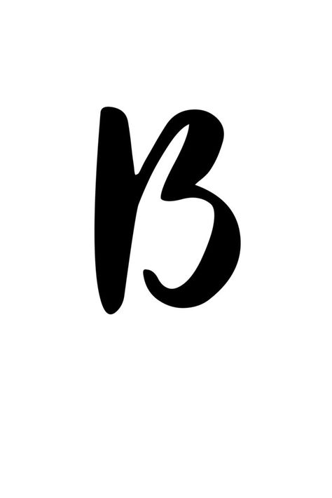 B Font Letter, B Calligraphy, Free Stencils Printables Templates, Free Printable Letter Stencils, Modern Calligraphy Alphabet, Alphabet Calligraphy, Stencils Printables Templates, Free Printable Alphabet, Capital B