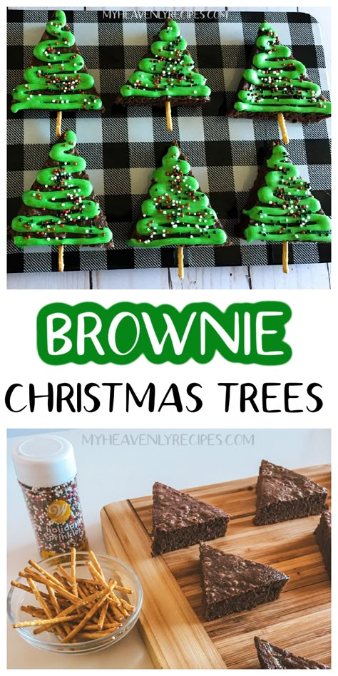 Brownie Christmas, Tree Brownies, Christmas Tree Chocolates, Christmas Treats To Make, Brownie Vegan, Sketches Architecture, Christmas Tree Brownies, Christmas Brownies, Resep Brownies